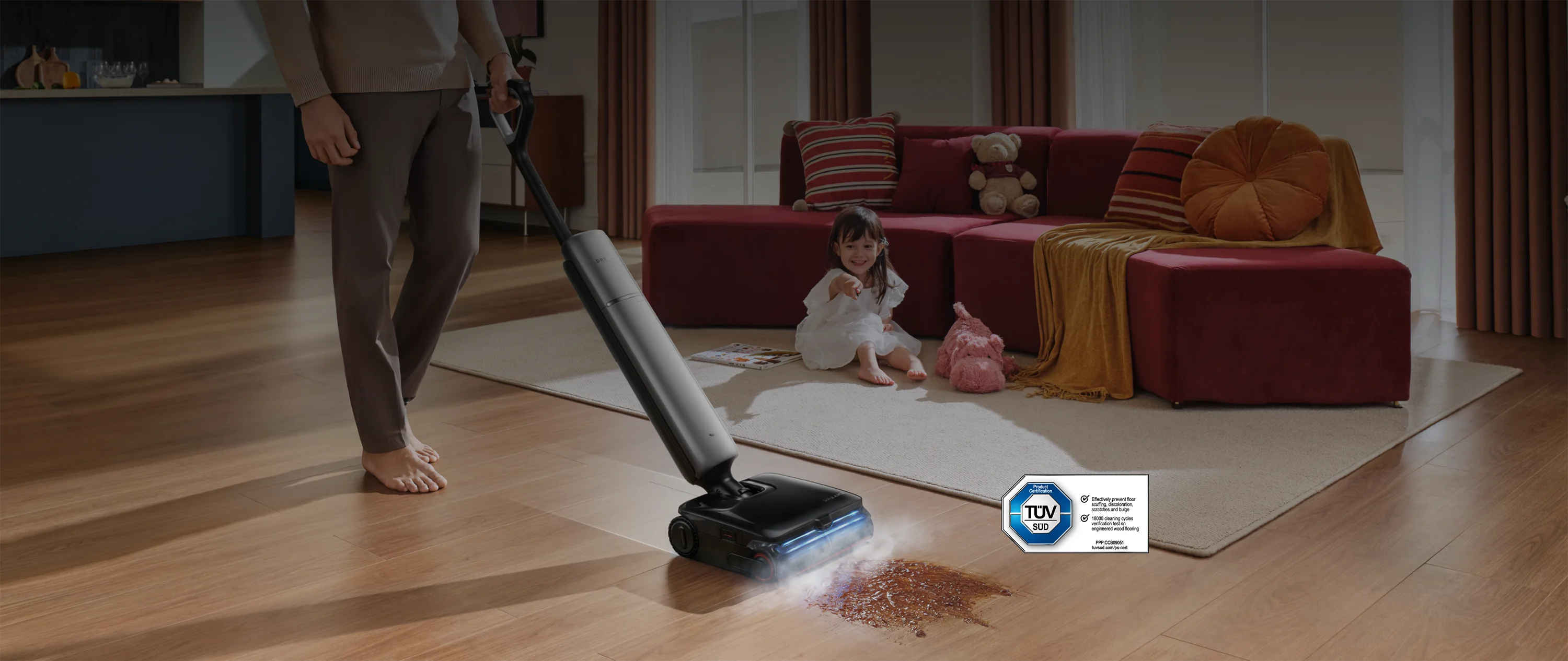 Pure Steam — Safe for Crawling Babies and Furry Cuddles.