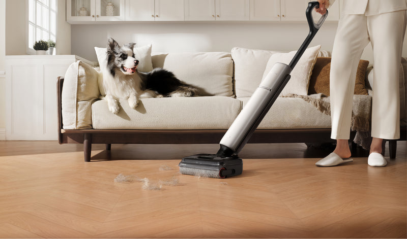 wet and dry vacuum cleaning up dog hair