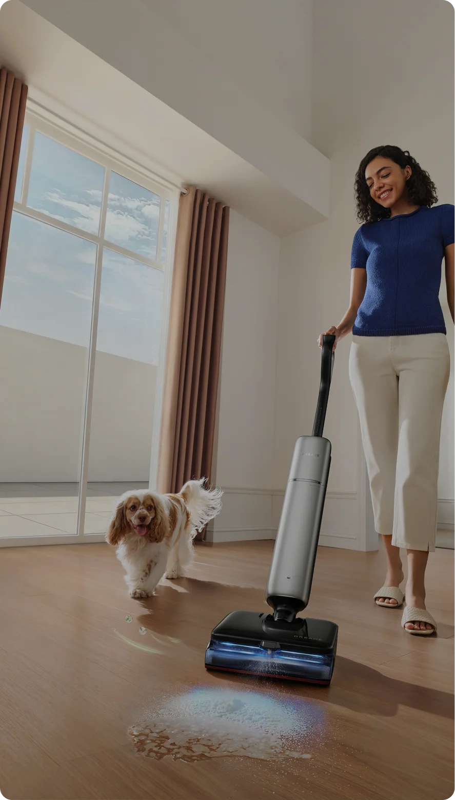 Vacuum and mop in one pass