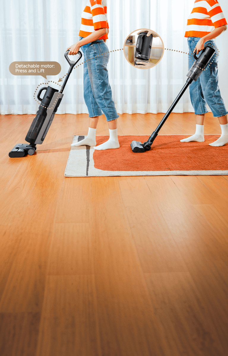 2-in-1 design, FloorX 302 Combo Handles It ALL