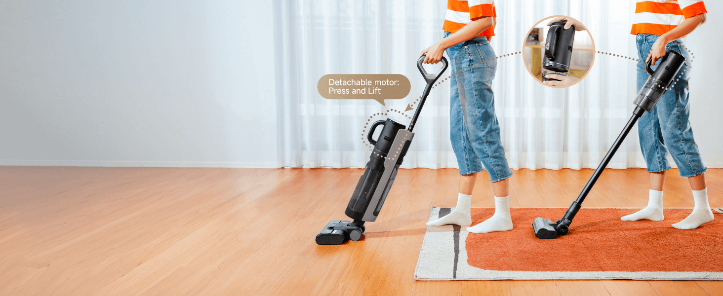 2-in-1 design, FloorX 302 Combo Handles It ALL