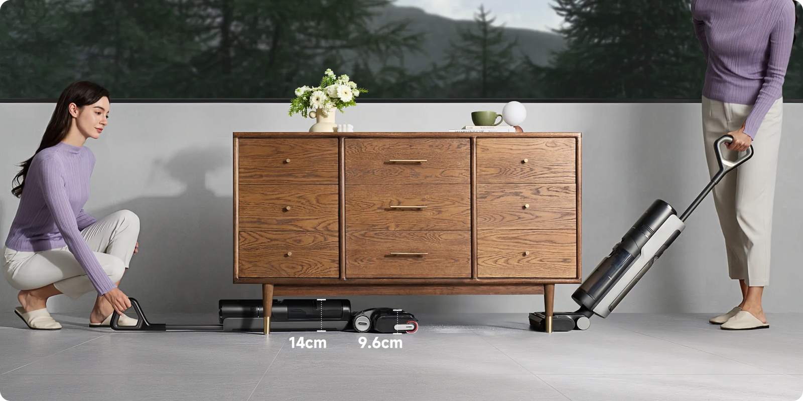 180° Lie-Flat Reach
Conquers Stains under Beds and Sofas