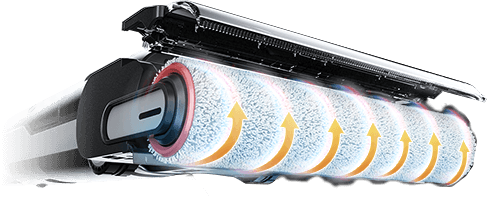 Reverse RollingHair is cleared and directed into the used water tank.