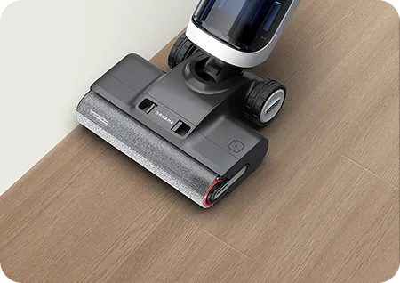 along baseboards