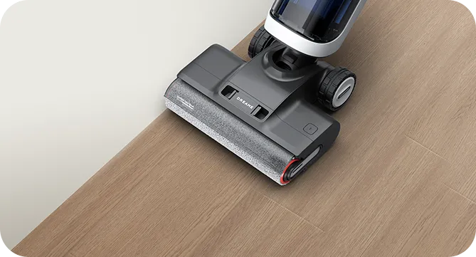 along baseboards