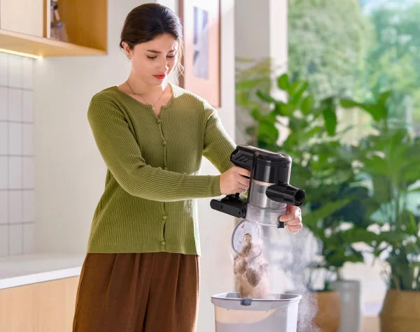 Stick Vacuum
Dust flies everywhere and re-enters the air
