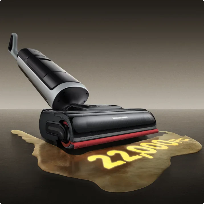 Conquer Dirt with Powerful 22,000Pa* Suction &amp; 72-Minute* Runtime